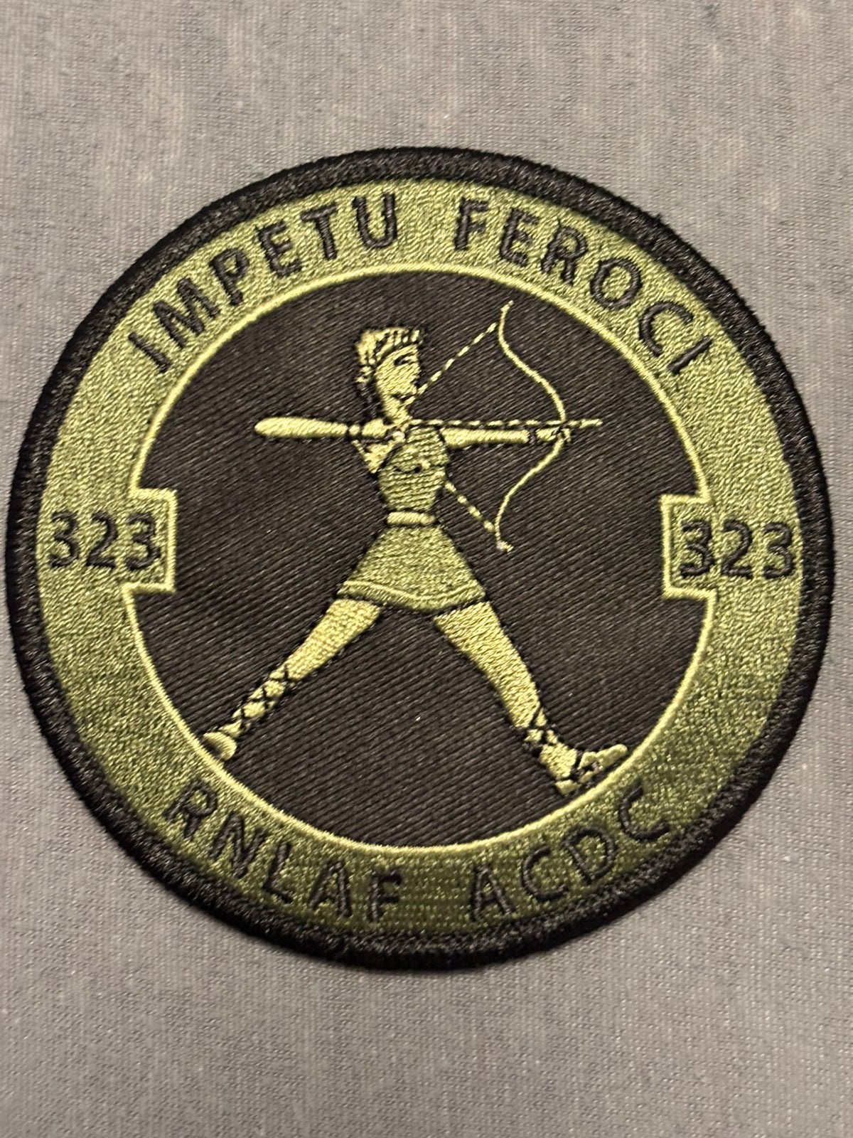 Embleem 323 SQN RNLAF, Verzamelen, Verzenden, Luchtmacht, Nederland, Embleem of Badge