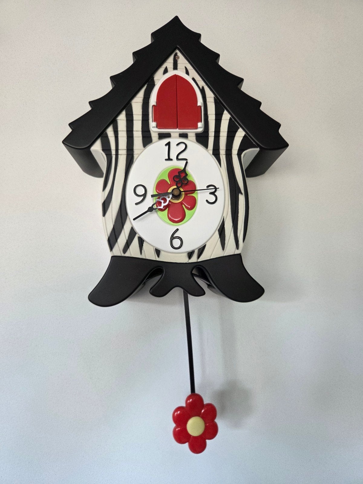 Klok, jungle met aap, kan in kinderkamer of zelfs woonkamer, Wandklok, Wit, Vintage, Analoog