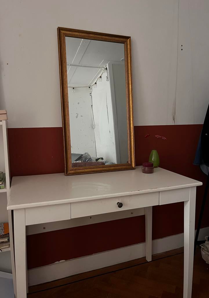 IKEA Wit Uitklapbureau/Eettafel met Lade, Huis en Inrichting, Tafels | Eettafels, Ophalen, Gebruikt, Vierkant, Tot twee personen