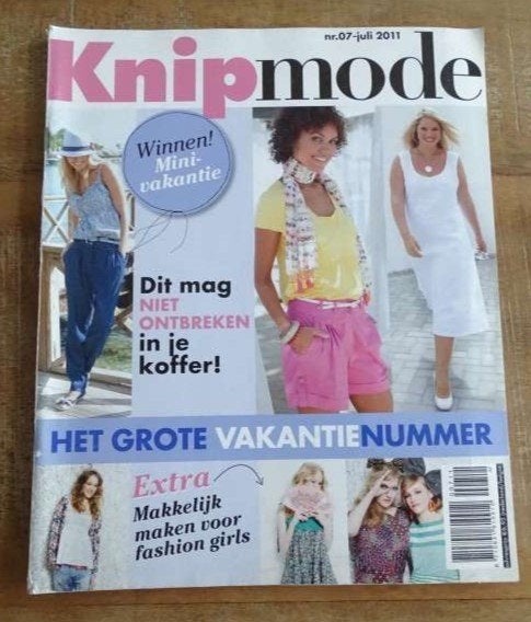 Knipmode nummer 7 juli 2011 (patroon badpak & pareo), Verzenden, Zo goed als nieuw, Vrouw, Knipmode