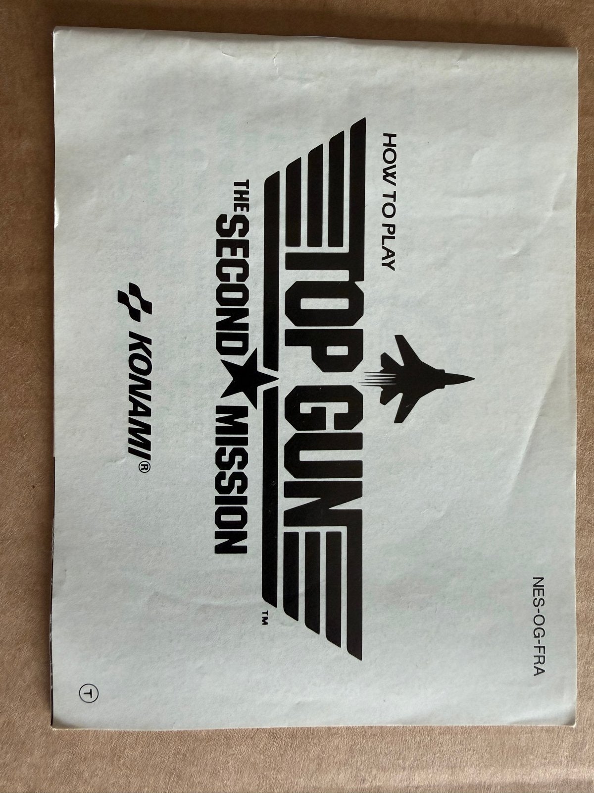 Top Gun: The Second Mission Handleiding NES Konami, Spelcomputers en Games, Games | Nintendo NES, Gebruikt, 1 speler, Ophalen of Verzenden