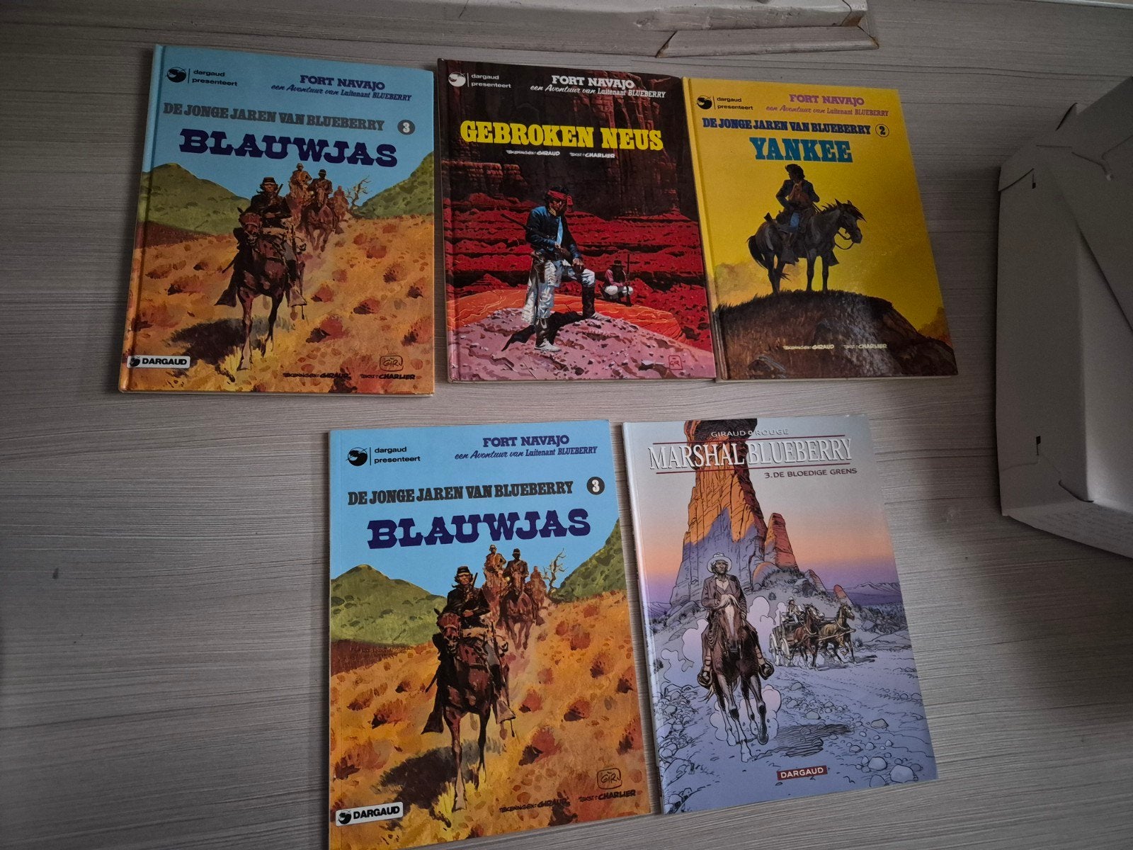 Mooie set Blueberry stripboeken (5 delen) – Eerste drukken o, Meerdere stripboeken, Ophalen of Verzenden, Gelezen