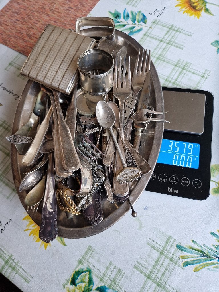 Te koop partijtje lepels vorken en nog meer, Antiek en Kunst, Ophalen of Verzenden
