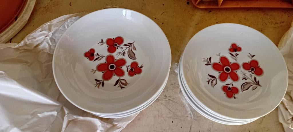 Schumann Arzberg 5-delig servies met bloemmotief, Ophalen of Verzenden