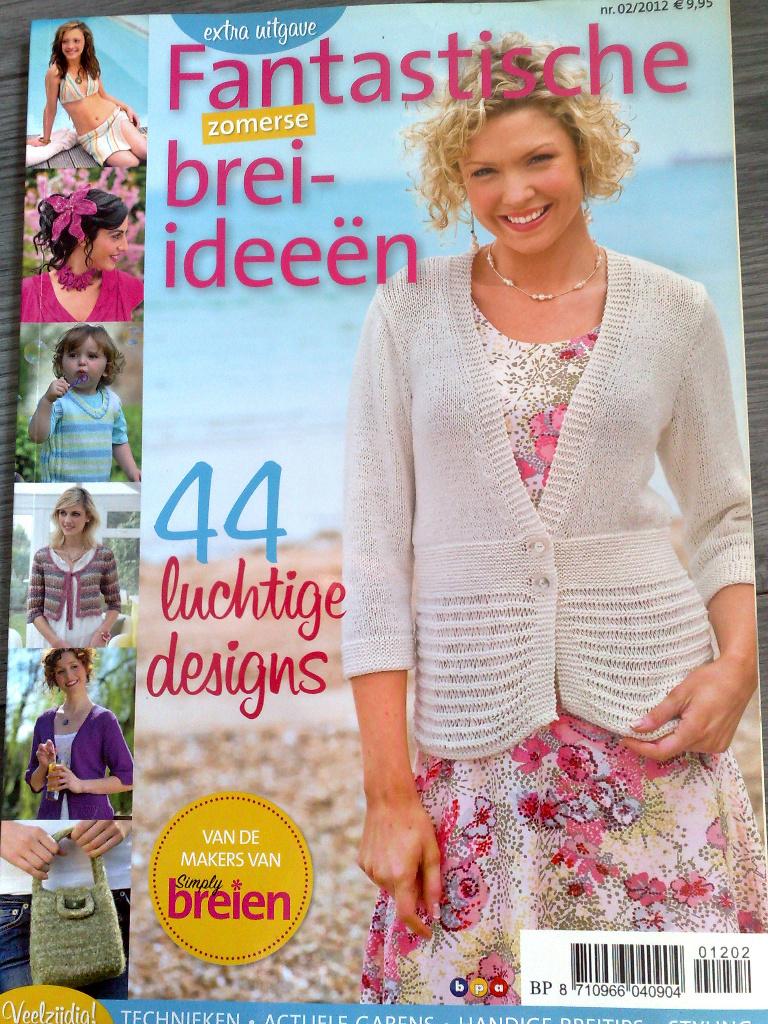 Simply breien Fantastische brei-ideeën zomer nr. 2 / 2012, Verzenden, Zo goed als nieuw, Breien, Patroon of Boek