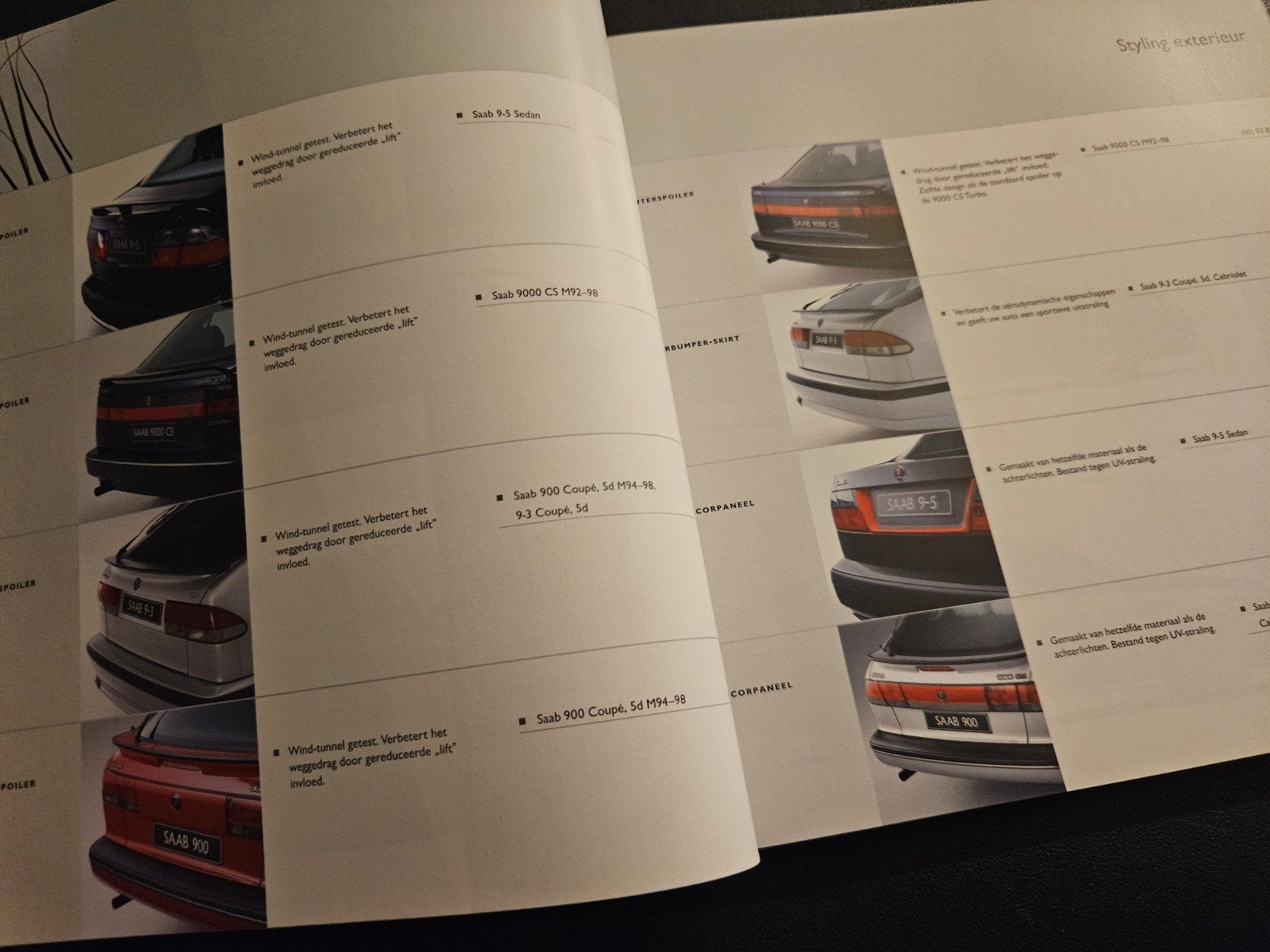 Brochure Saab accessoires 1992 - 2001, Ophalen of Verzenden, Zo goed als nieuw, Overige merken