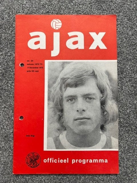 Voetbal programma AJAX - MVV Maastricht 17 dec 1972, Verzenden, Zo goed als nieuw, Ajax, Boek of Tijdschrift