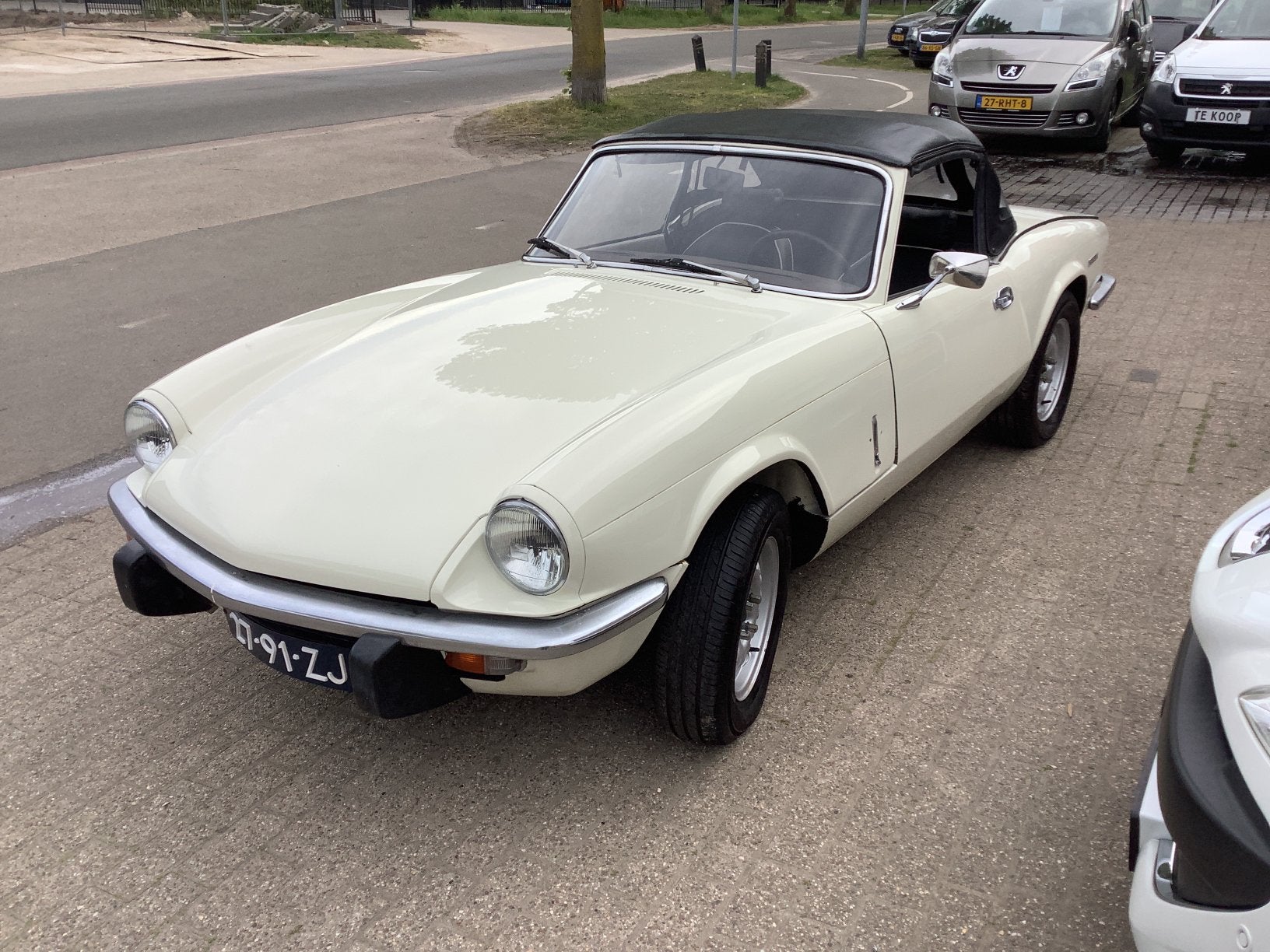 Triumph Spitfire 1.3 MK IV 1973 Wit, Auto's, Triumph, Achterwielaandrijving, 63 pk, Zwart, Cabriolet