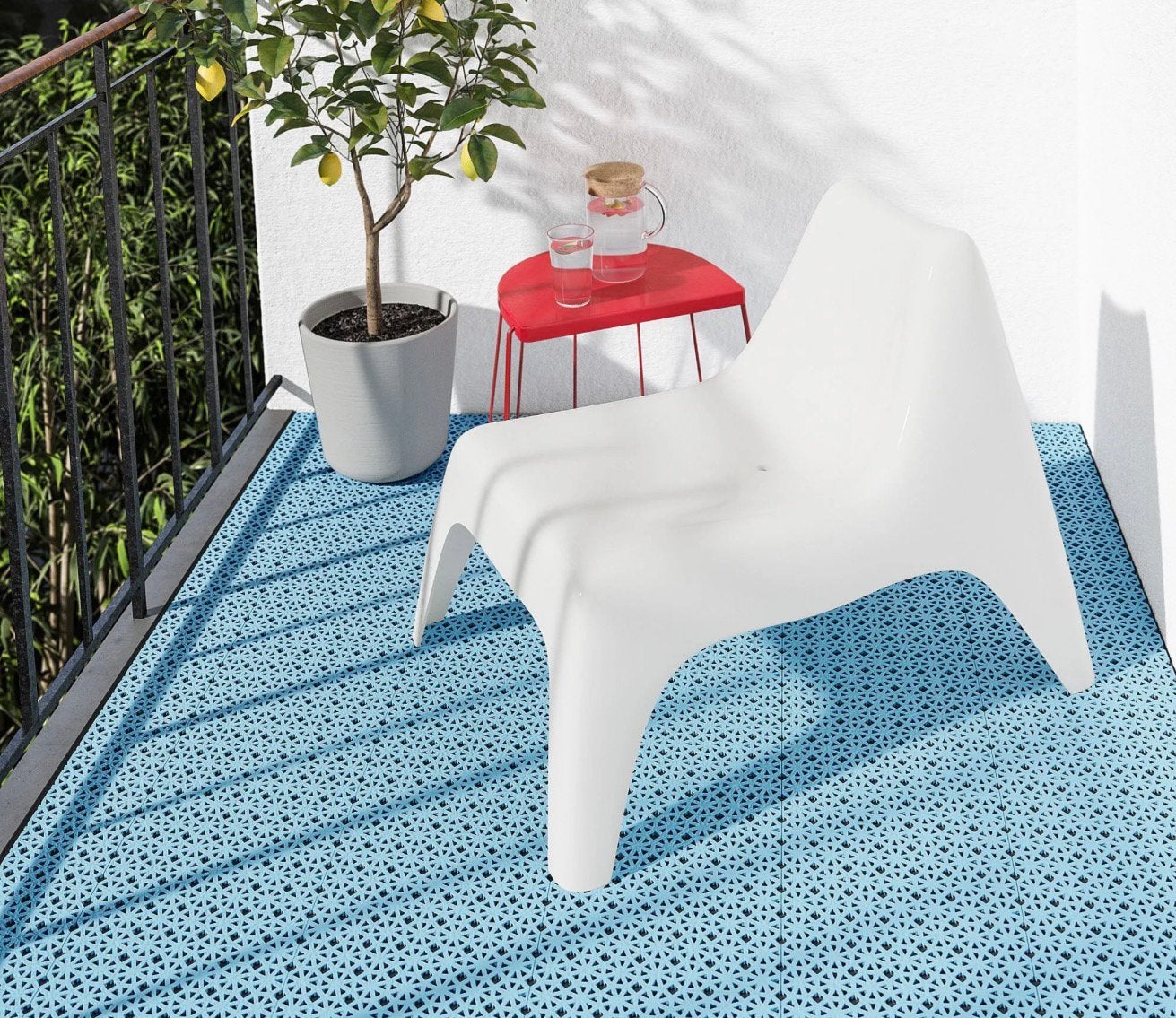 IKEA ALTAPPEN tegels kunststof kliksysteem 5 pakken, Doe-het-zelf en Verbouw, Nieuw, Ophalen of Verzenden, Minder dan 5 m², Vloertegels