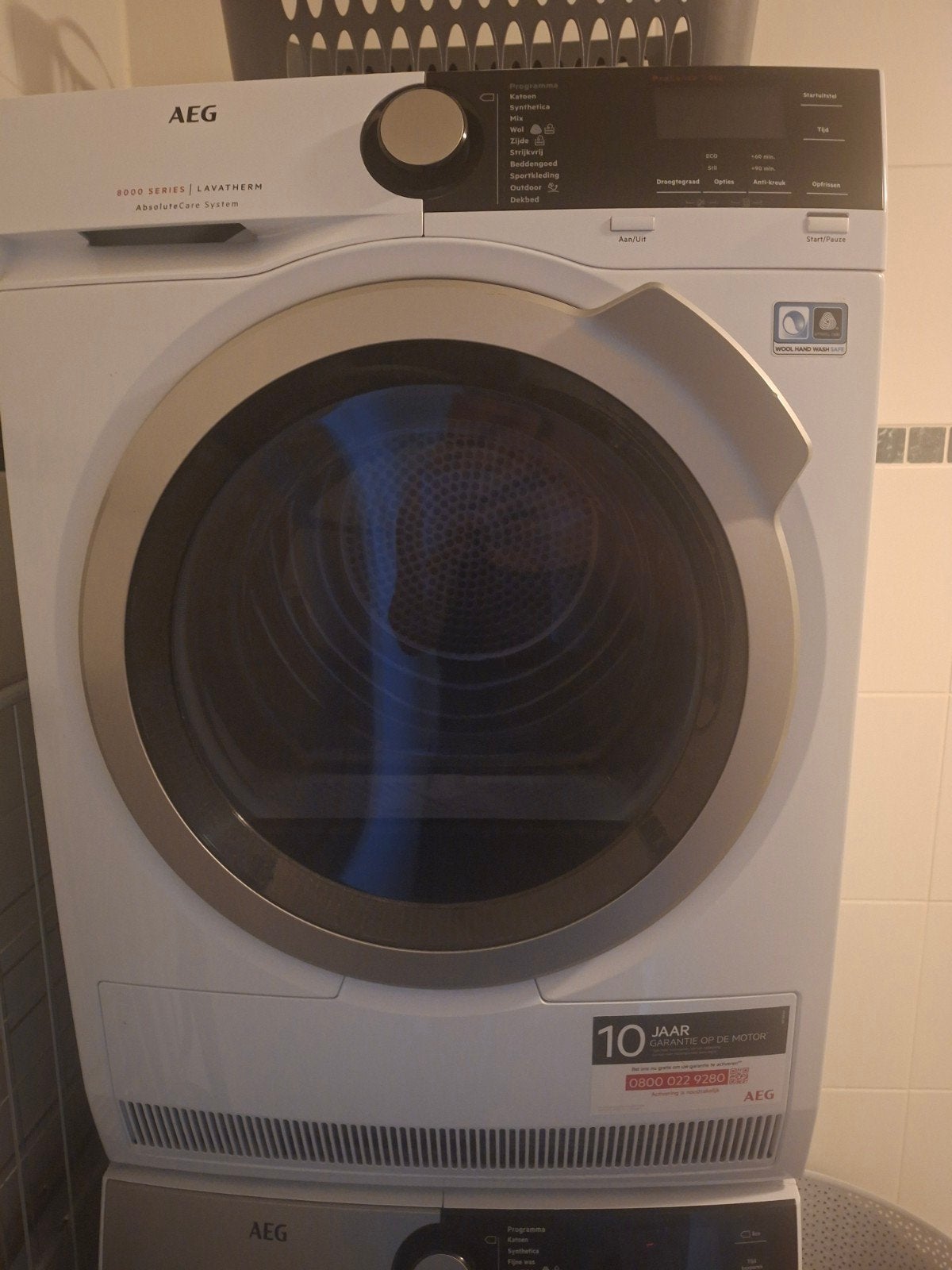 AEG Lavatherm 8000 Series ProSense 1-8kg Warmtepompdroger, Witgoed en Apparatuur, Wasdrogers, Ophalen, 6 tot 8 kg, Gebruikt, Anti-kreukfase