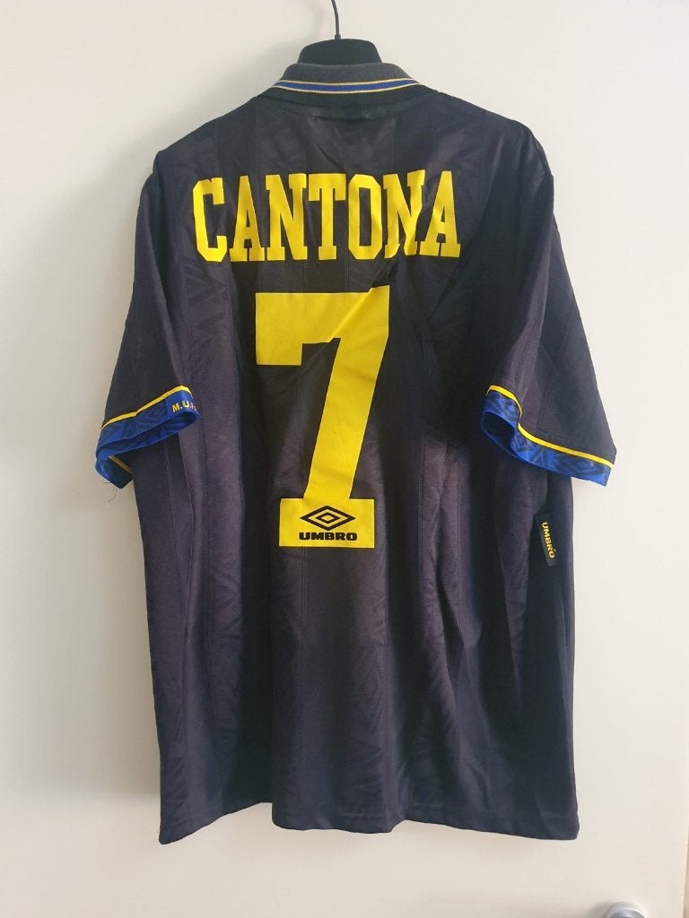 Manchester United Uitshirt 1994/95 Cantona #7 M Umbro, Verzenden, Zo goed als nieuw, Buitenlandse clubs, Shirt