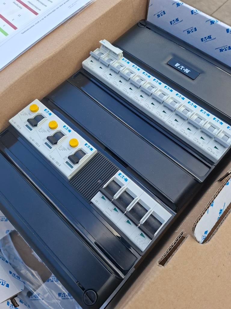 Eaton groepenkast 3fase 10groepen met kookgroep, Doe-het-zelf en Verbouw, Elektra en Kabels, Ophalen of Verzenden, Nieuw, Overige typen