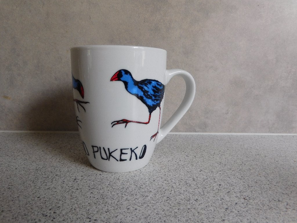 Mok Fine Porcelain Pukeko Nieuw-Zeeland door Jason - 10x8 cm, Overige merken, Nieuw, Overige stijlen, Porselein