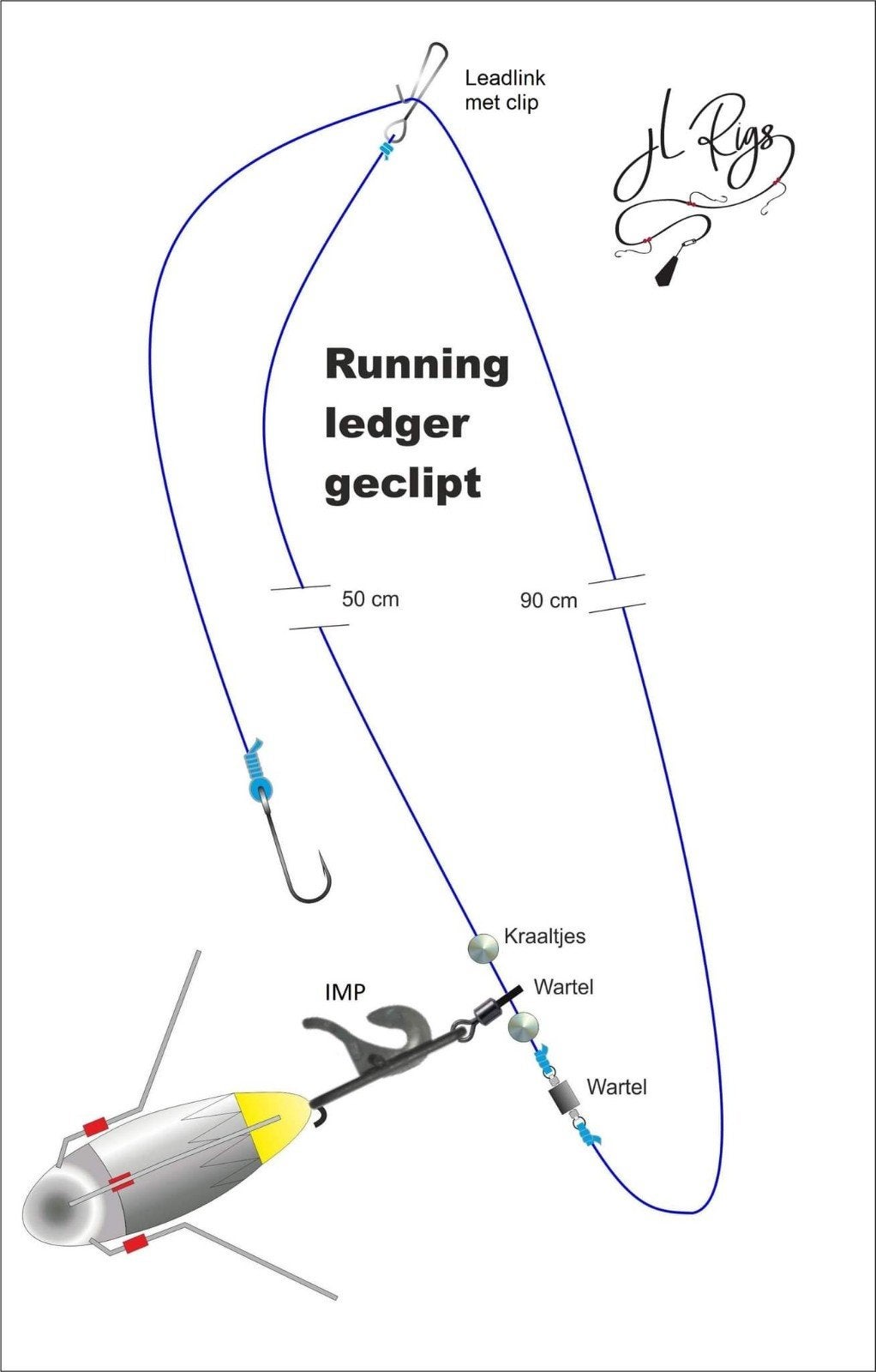 Running ledger geclipt met glow in the dark drijfkraal, Verzenden, Nieuw, Overige typen