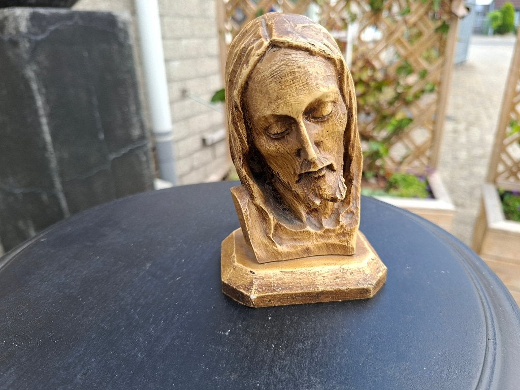 hand gemaakte hout snijwerk houten hooft van jozef, Ophalen of Verzenden
