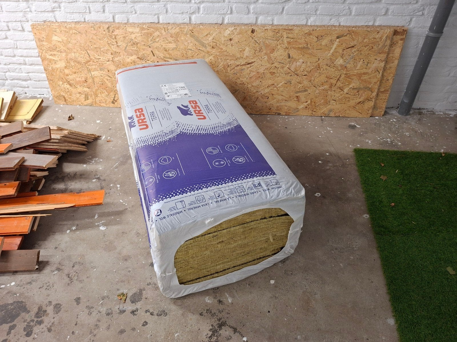 URSA walltec, met vochtwerende laag, mineralenwol 10cm dik, Ophalen, Nieuw, Glaswol, 8 tot 12 cm