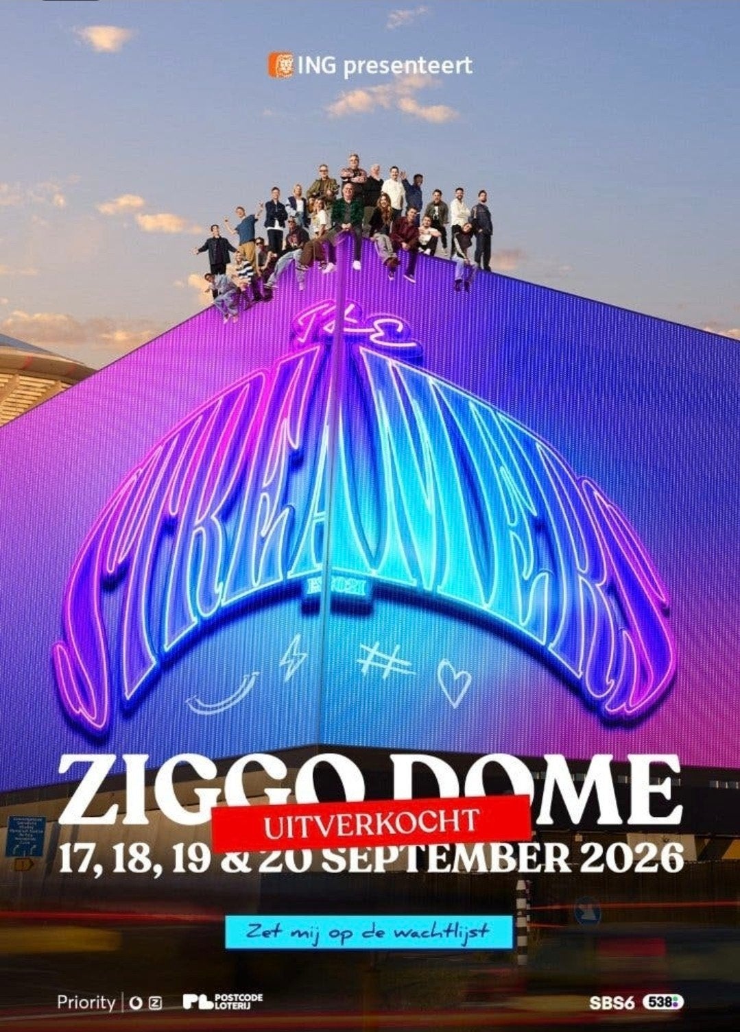 2 kaarten voor de Streamers zaterdag 19 september 20.00 uur, Twee personen, September