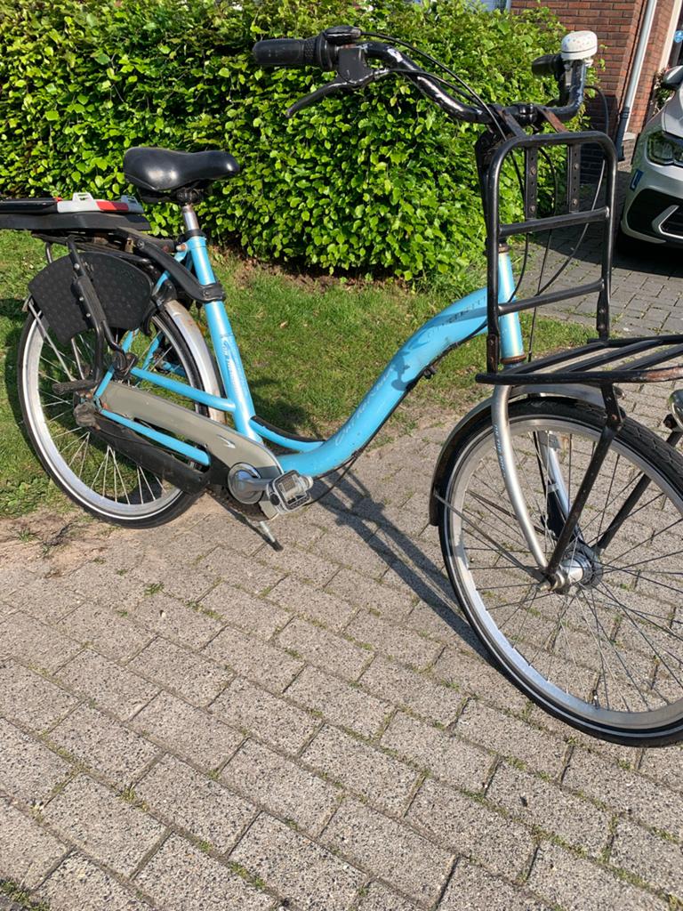 Damesfiets met kinderzitje en mandje, Fietsen en Brommers, Fietsen | Dames | Damesfietsen, Velgrem, 50 tot 53 cm, Ophalen, Overige merken