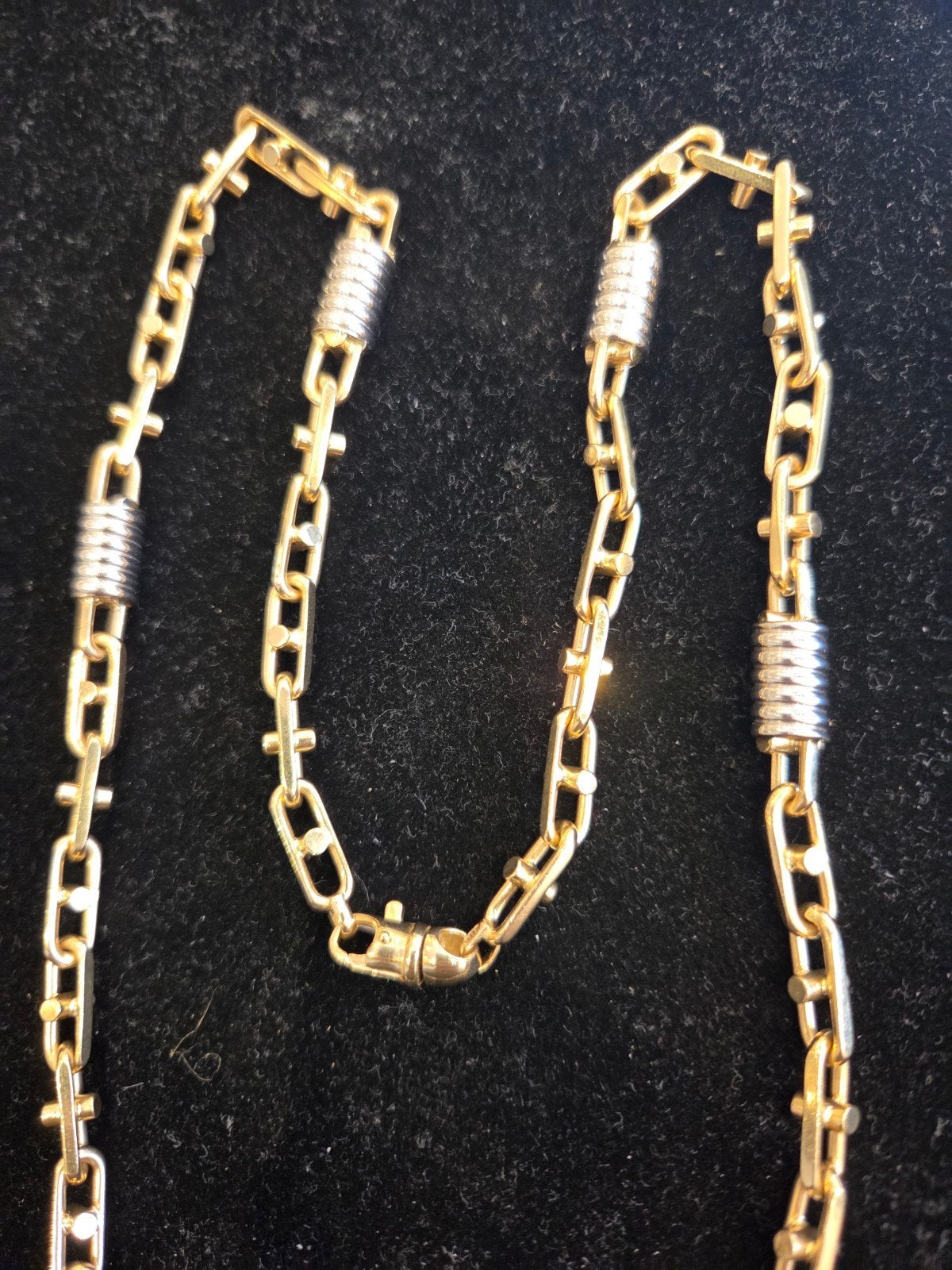 14 k gouden monte carlo ketting 78,7 gram 65 cm, Sieraden, Tassen en Uiterlijk, Kettingen, Ophalen of Verzenden, Nieuw, Goud, Goud