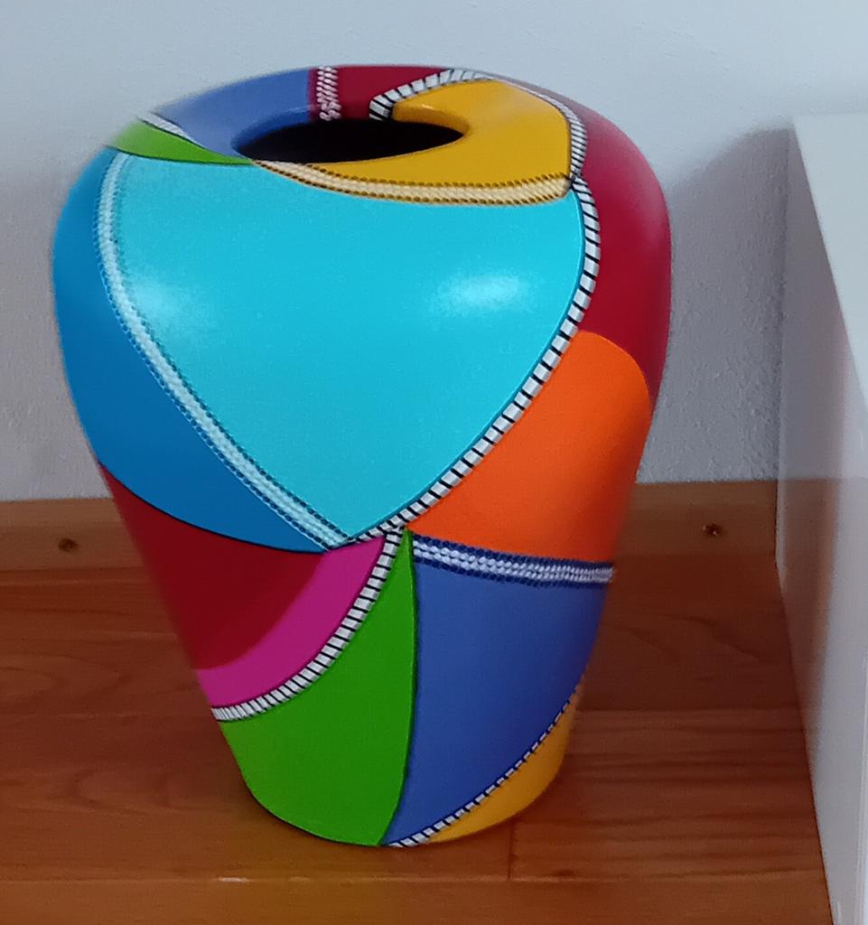 Enorme Vaas. Vloervaas. Handgemaakt. Kunst. Nieuw.  Unicum., Antiek en Kunst, Ophalen