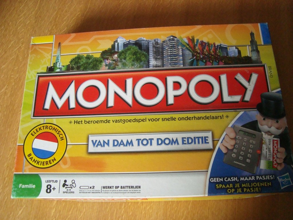 Monopoly van dam tot dom editie, Ophalen of Verzenden, Zo goed als nieuw
