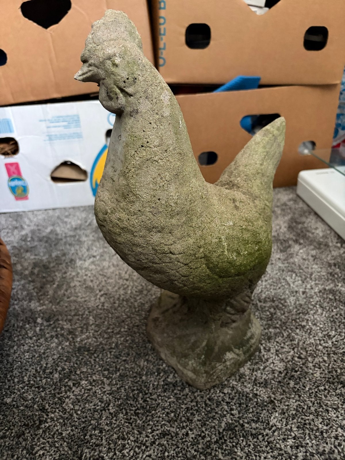 Betonnen kip tuindecoratie, Ophalen of Verzenden, Gebruikt, Beton, Dierenbeeld