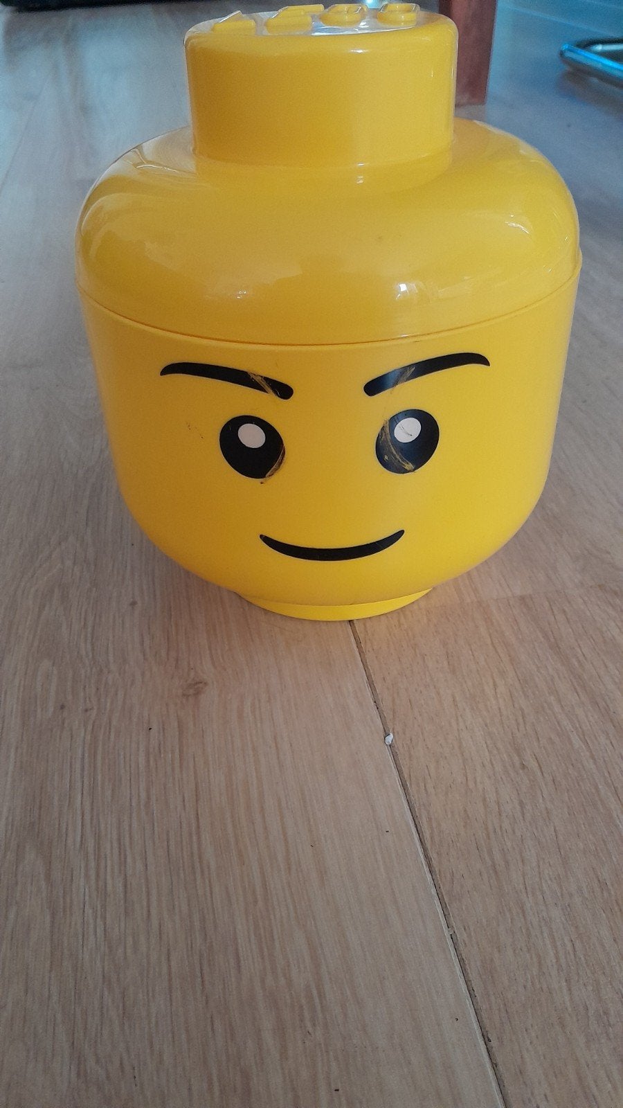 Lego opbergtrommel - Gele Lego Minifiguur Hoofd, Gebruikt, Overige thema's, Lego, Overige typen