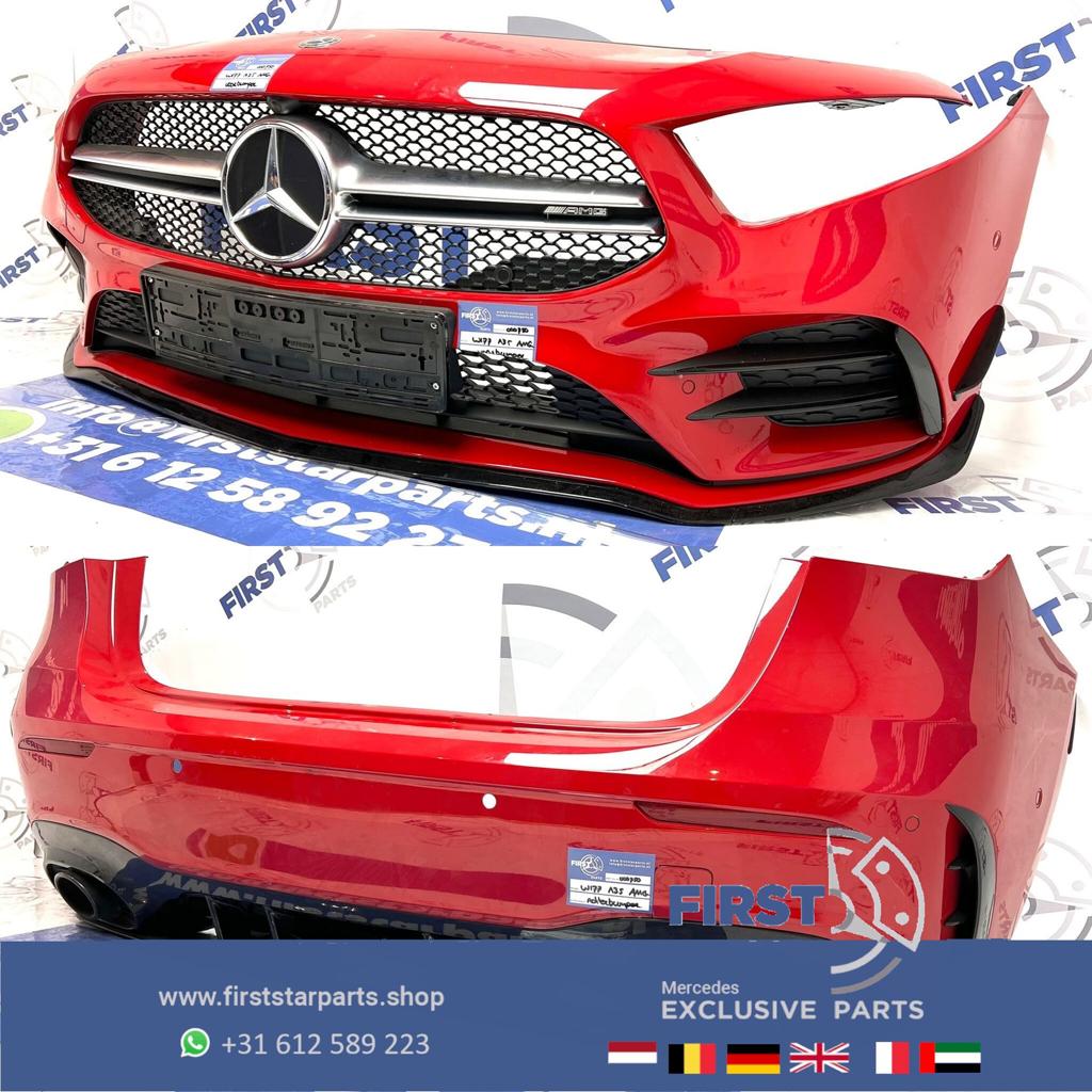 W177 A KLASSE A35 AMG PAKKET 2018-2022 ROOD VOORBUMPER ACHTE, Gebruikt, -, Ophalen of Verzenden, Bumper