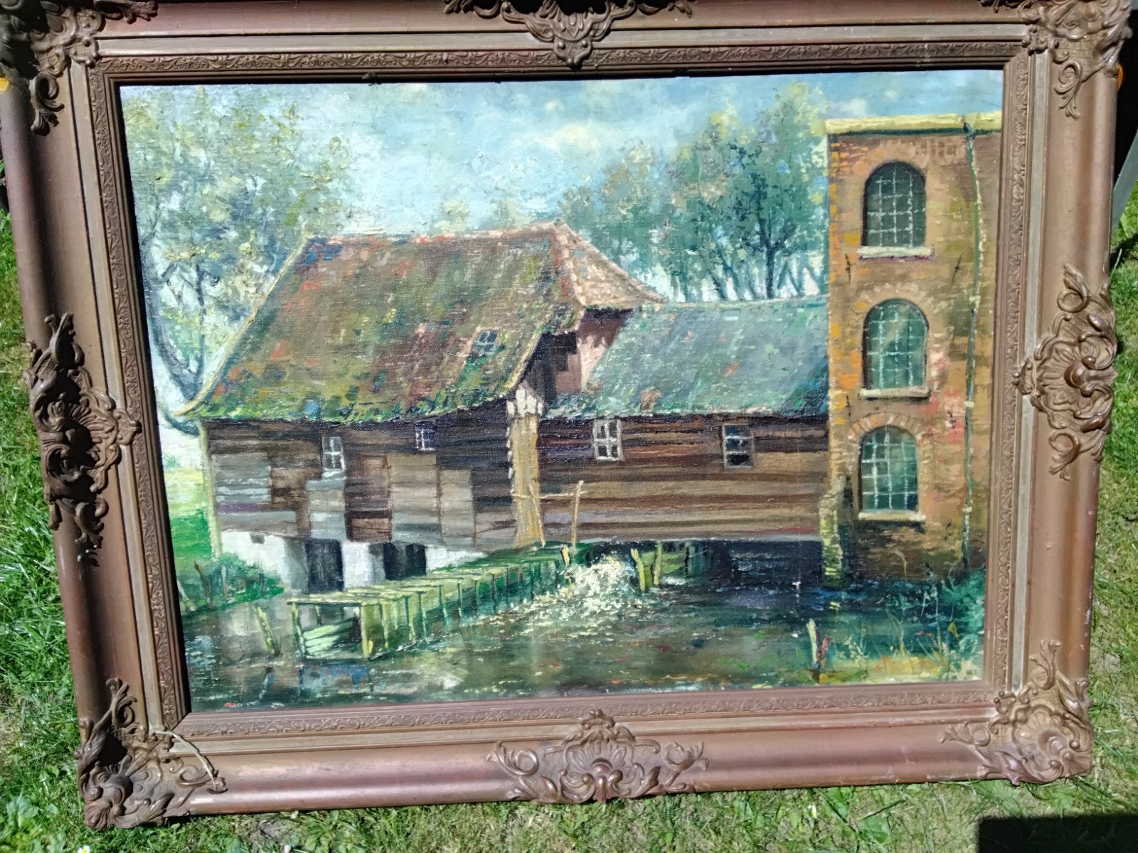 Oilieverfschilderij woensel woensels watermolen  eindhoven, Antiek en Kunst, Kunst | Schilderijen | Klassiek, Ophalen