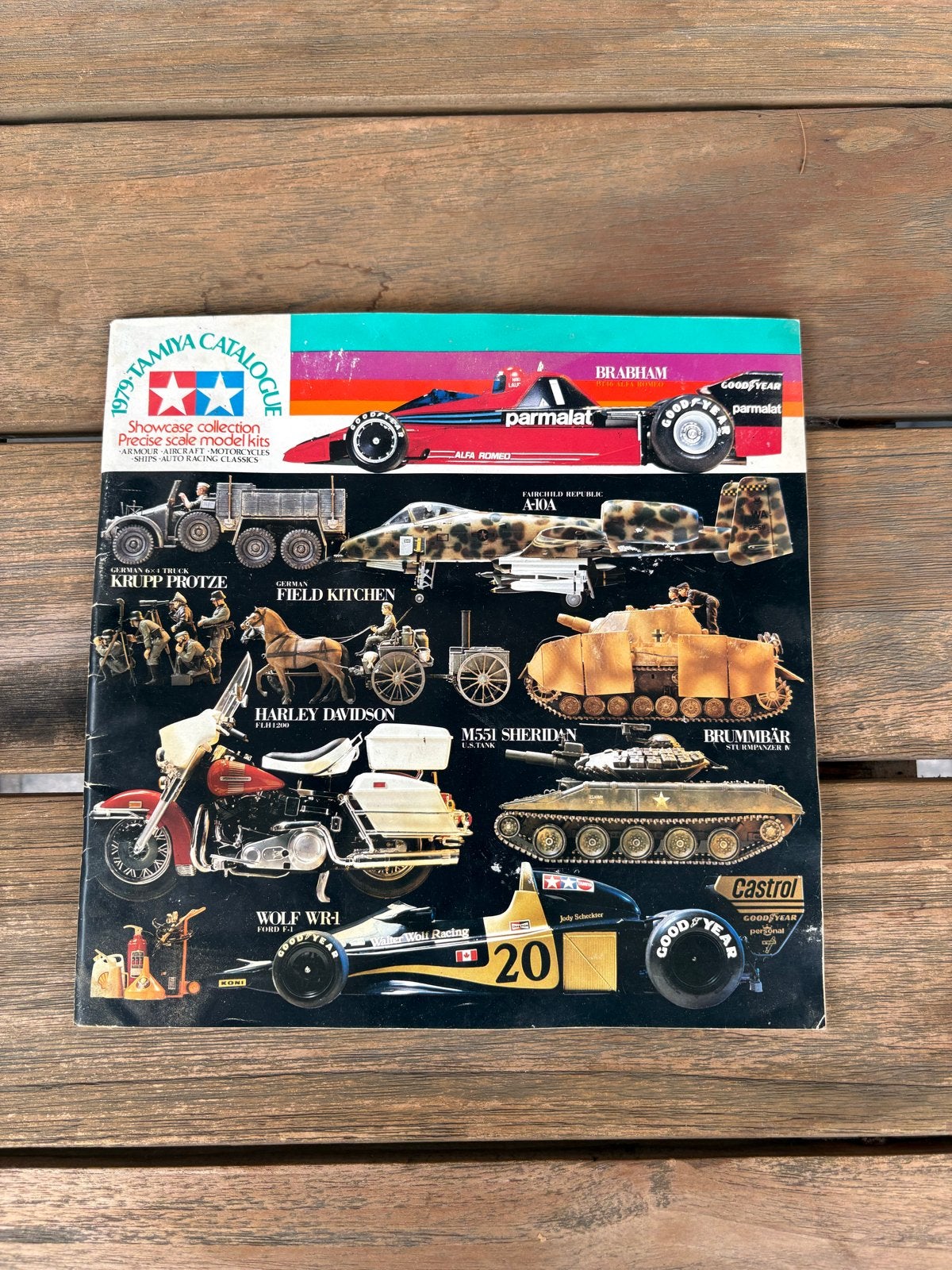 Vintage 1979 Tamiya Catalogus - Modelbouw Showcase, Hobby en Vrije tijd, Modelbouw | Auto's en Voertuigen, Ophalen, Gebruikt, Overige typen