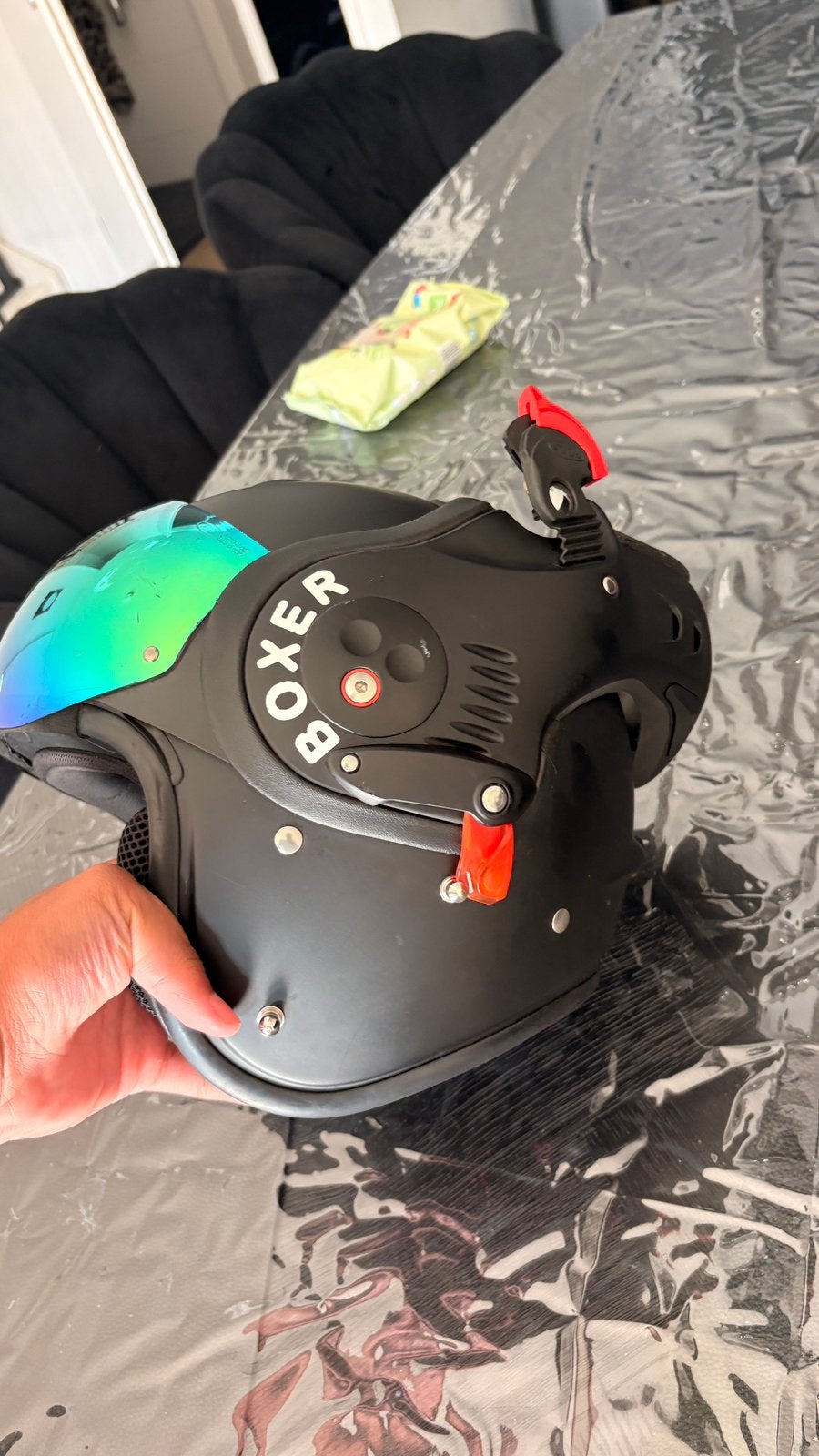 Boxer helm maat S tekoop of teruil voor maat m, Ophalen, Zo goed als nieuw, Small