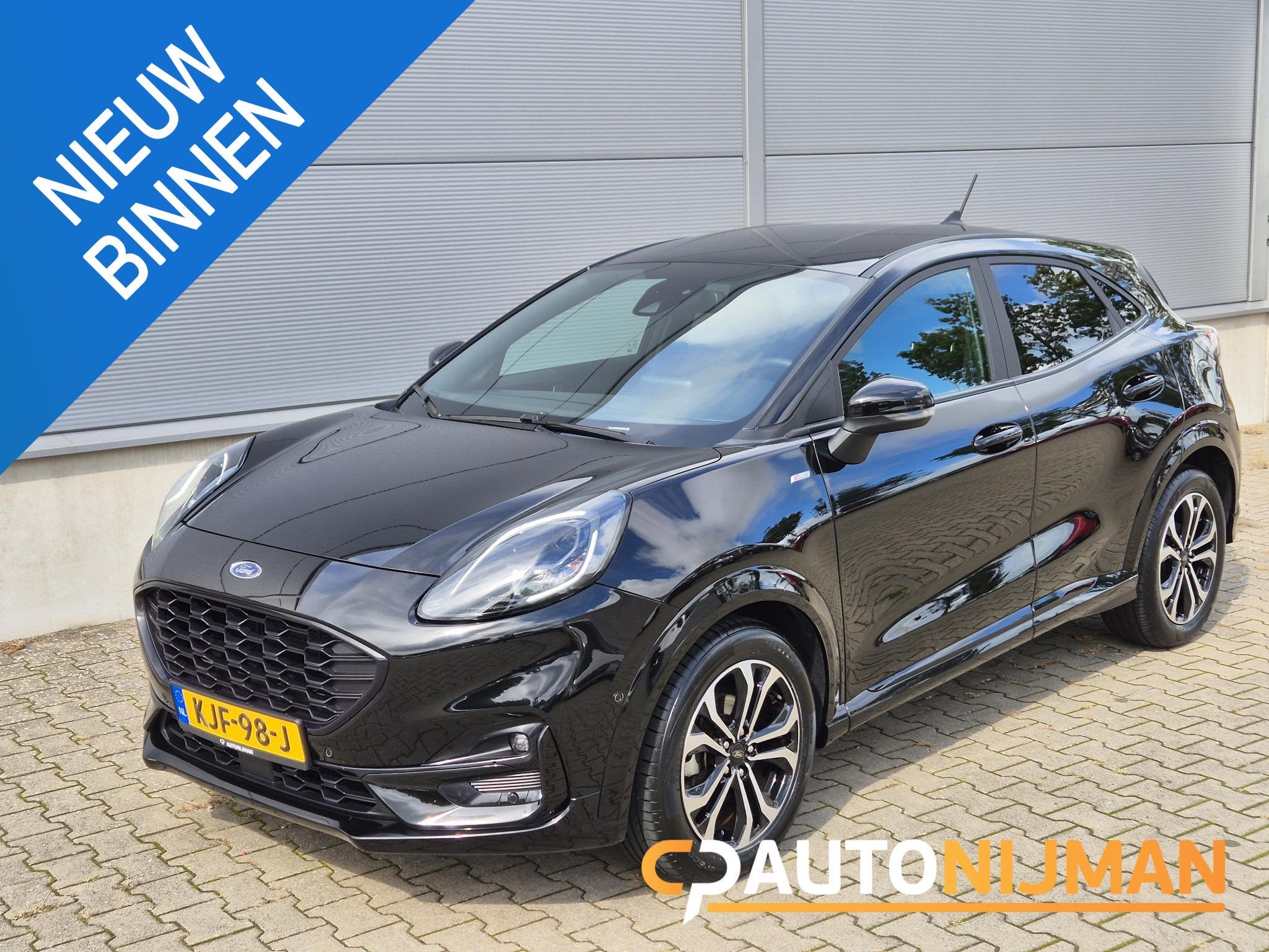 Ford Puma 1.0 EcoBoost Hybrid ST-Line, Auto's, 12 maanden, Zwart, 665 kg, Bedrijf