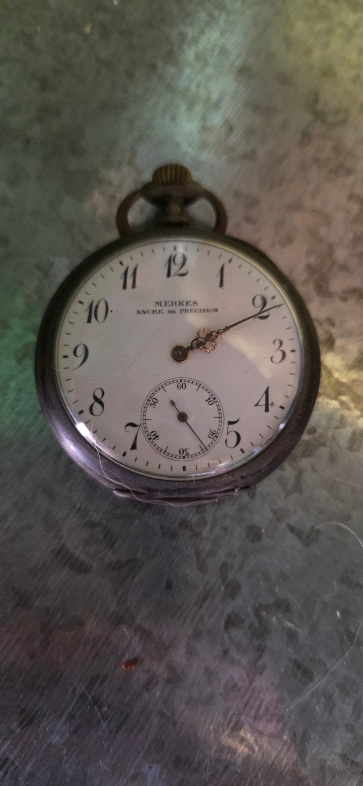 Antiek Merkes Ancre de Precision zakhorloge - niet werkend, Ophalen of Verzenden