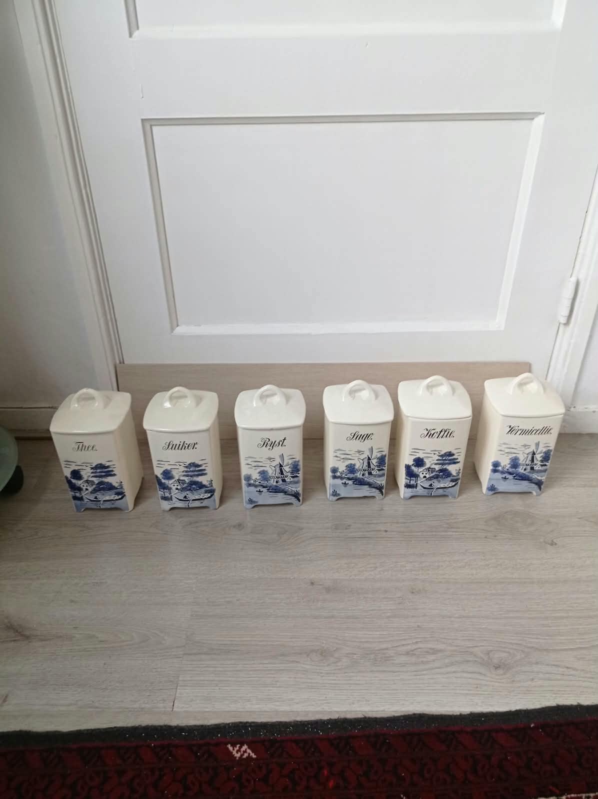 6 antieke keramische kruidenpreparaten, Ophalen of Verzenden