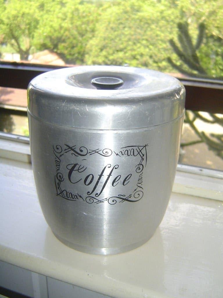 oude koffiebewaarpot, Ophalen of Verzenden