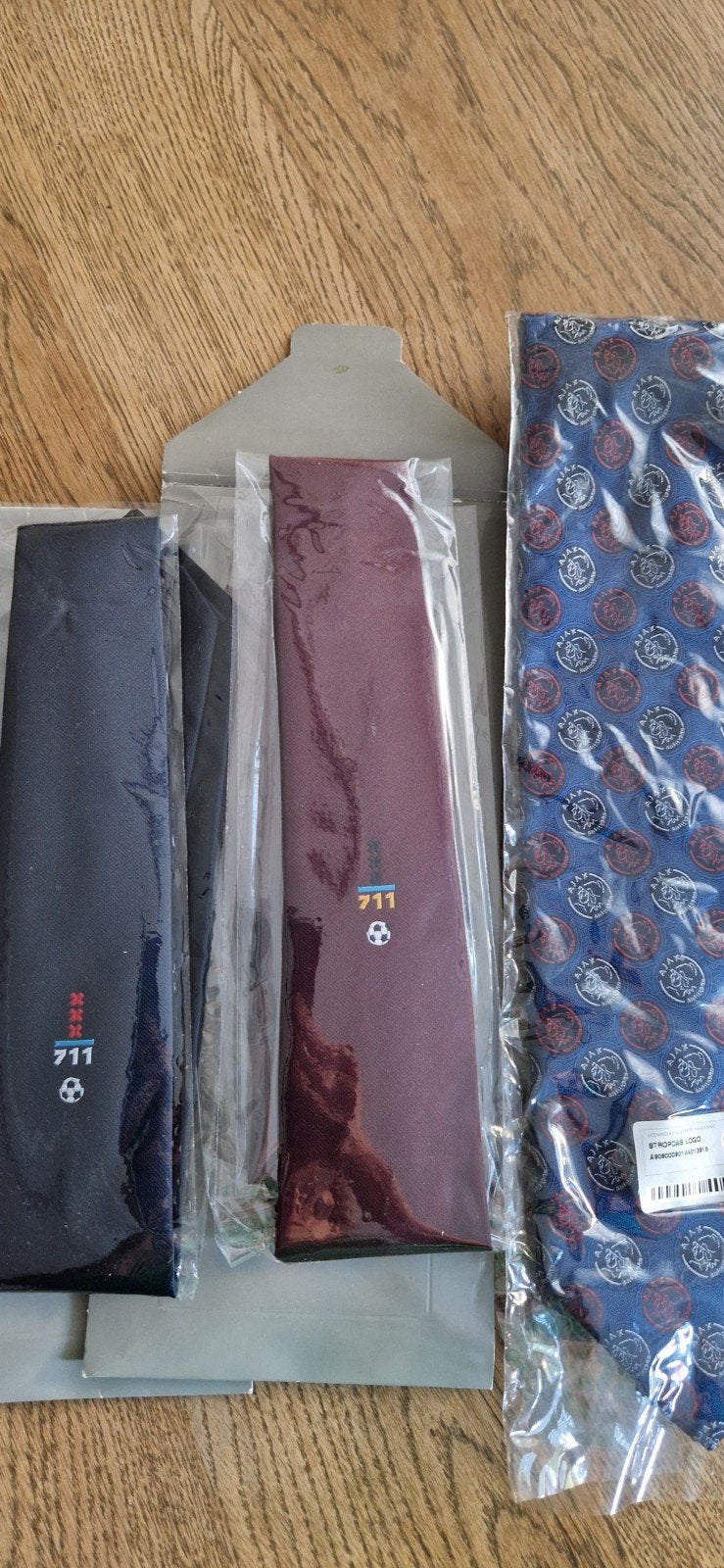 Ajax stropdassen - Nieuw in verpakking, Blauw, Nieuw, Ophalen of Verzenden, Met patroon
