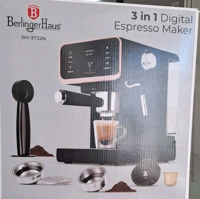 Espresso machine 3 in 1 Berlinger Haus koffie zetter, Ophalen, Espresso apparaat