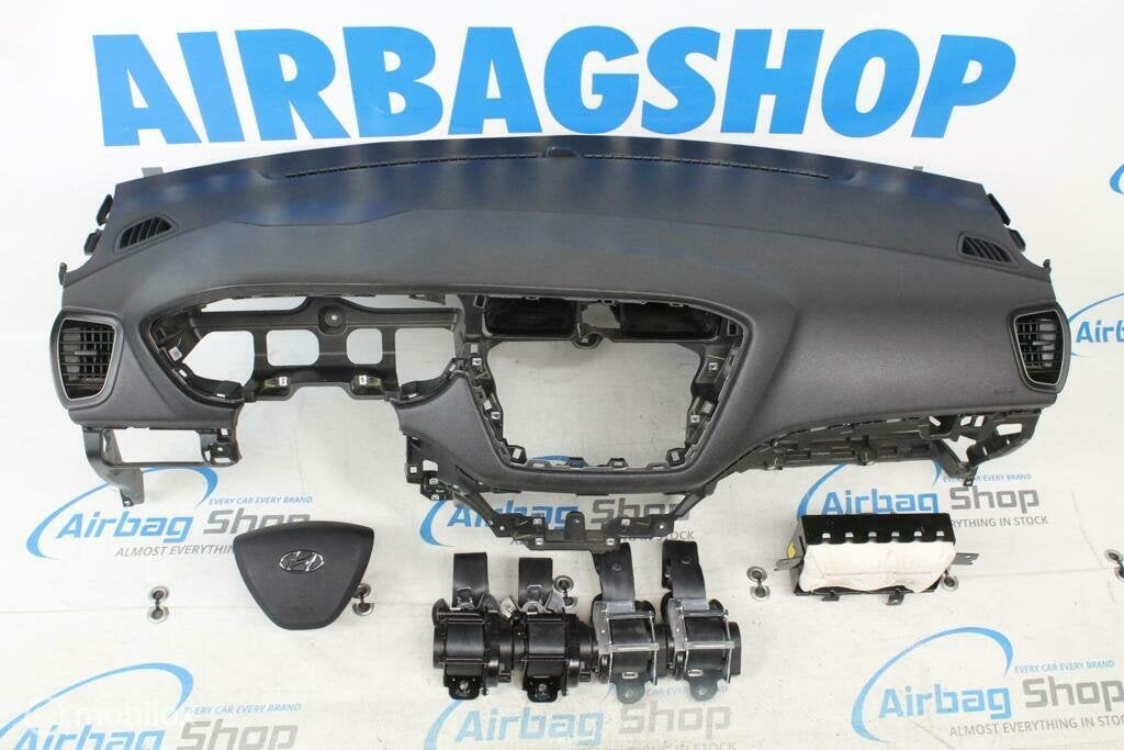 Airbag set - Dashboard zwart Hyundai i20 (2014-2020), Gebruikt, Ophalen of Verzenden