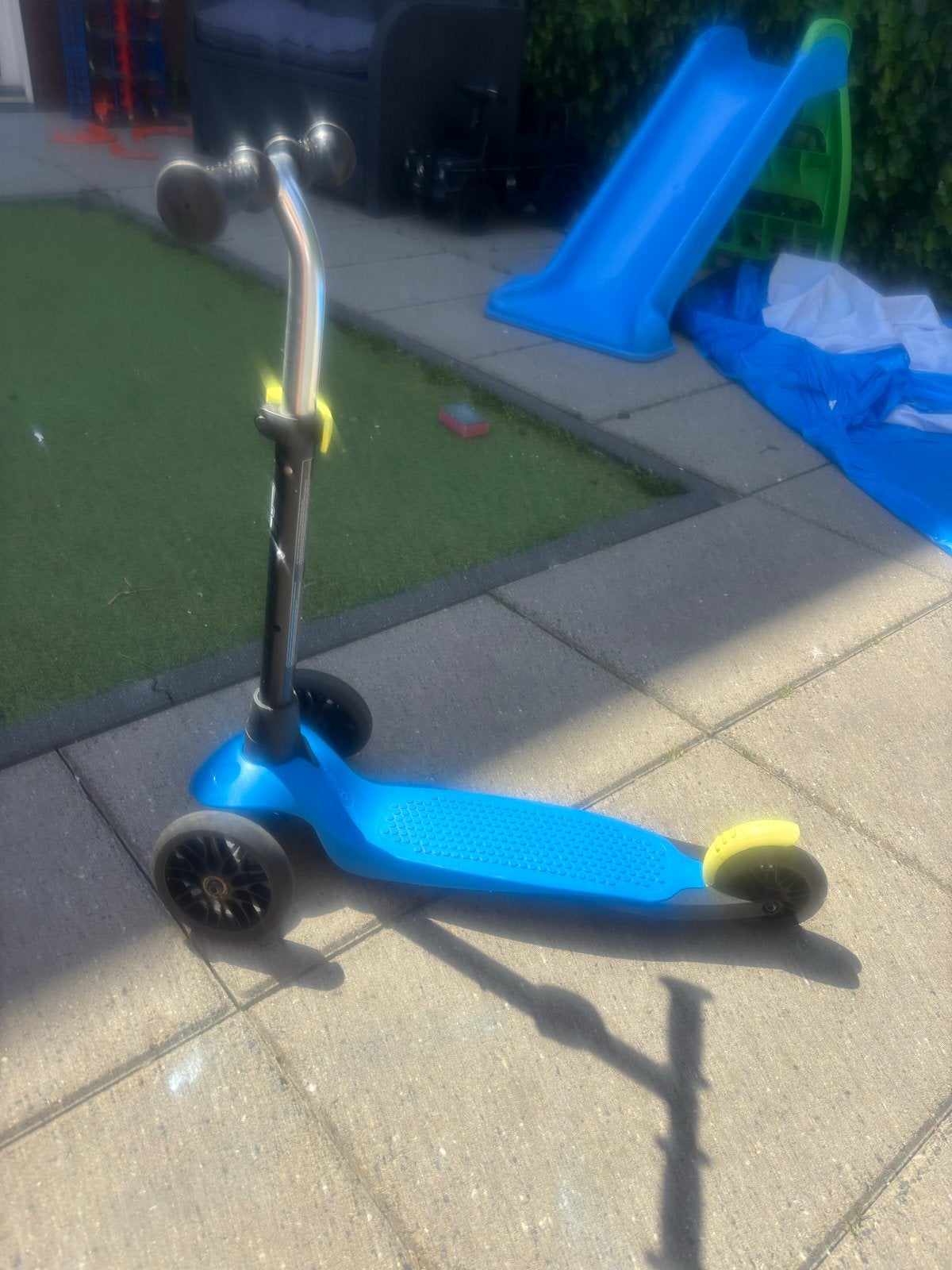 Blauwe kinderstep met 3 wielen, Fietsen en Brommers, Steps, Ophalen, Gebruikt, Gewone step