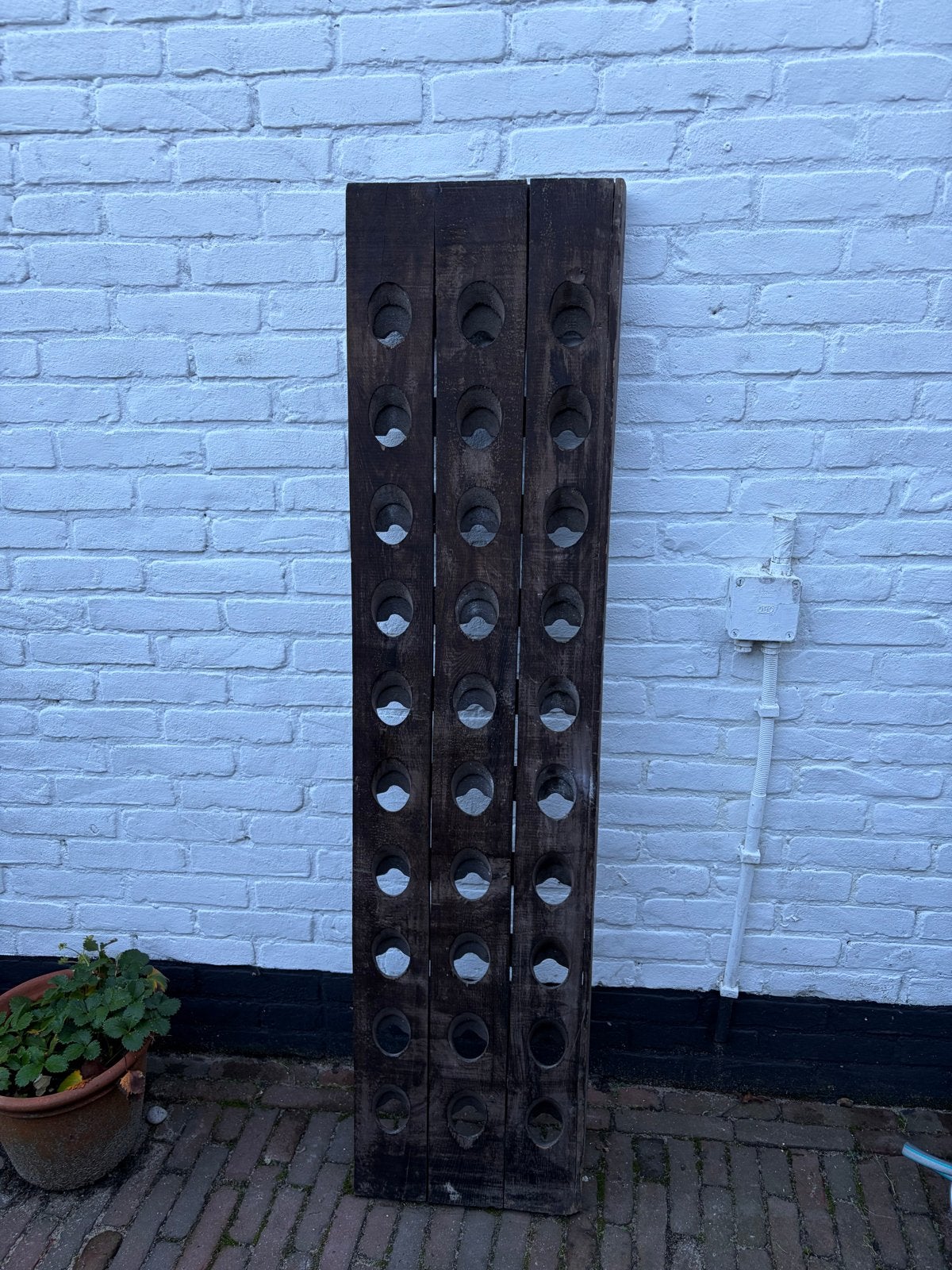 Houten wijnrek voor 24 flessen, Gebruikt, Ophalen of Verzenden, 25 flessen of meer, 75 – 100