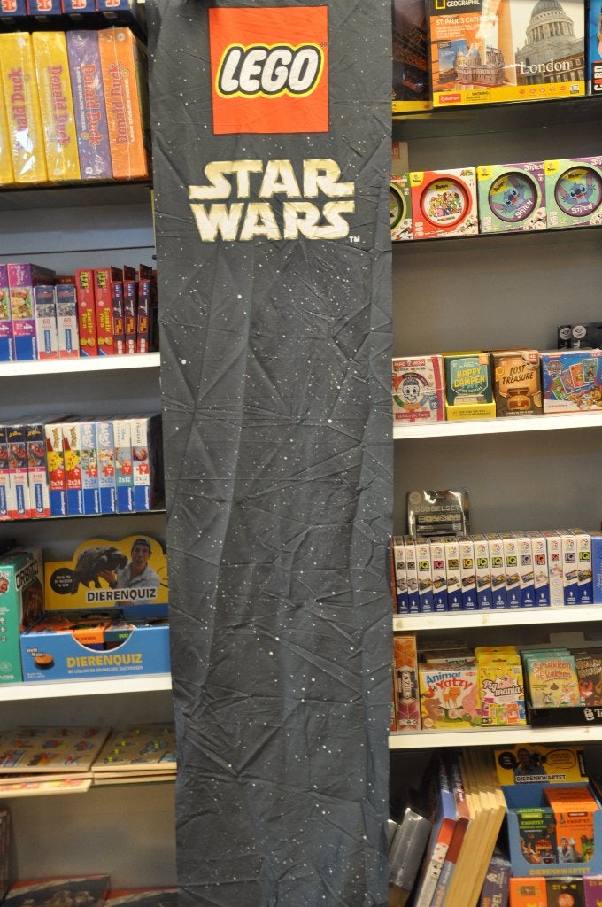Lego originele Starwars 1 winkel banner +- 25 jaar oud zgan, Star Wars, Lego, Overige typen, Ophalen of Verzenden