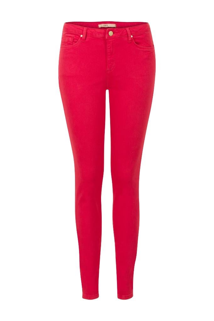 Steps skinny broek, rood, mt 38, zgan, Kleding | Dames, Broeken en Pantalons, Maat 38/40 (M), Ophalen of Verzenden, Zo goed als nieuw