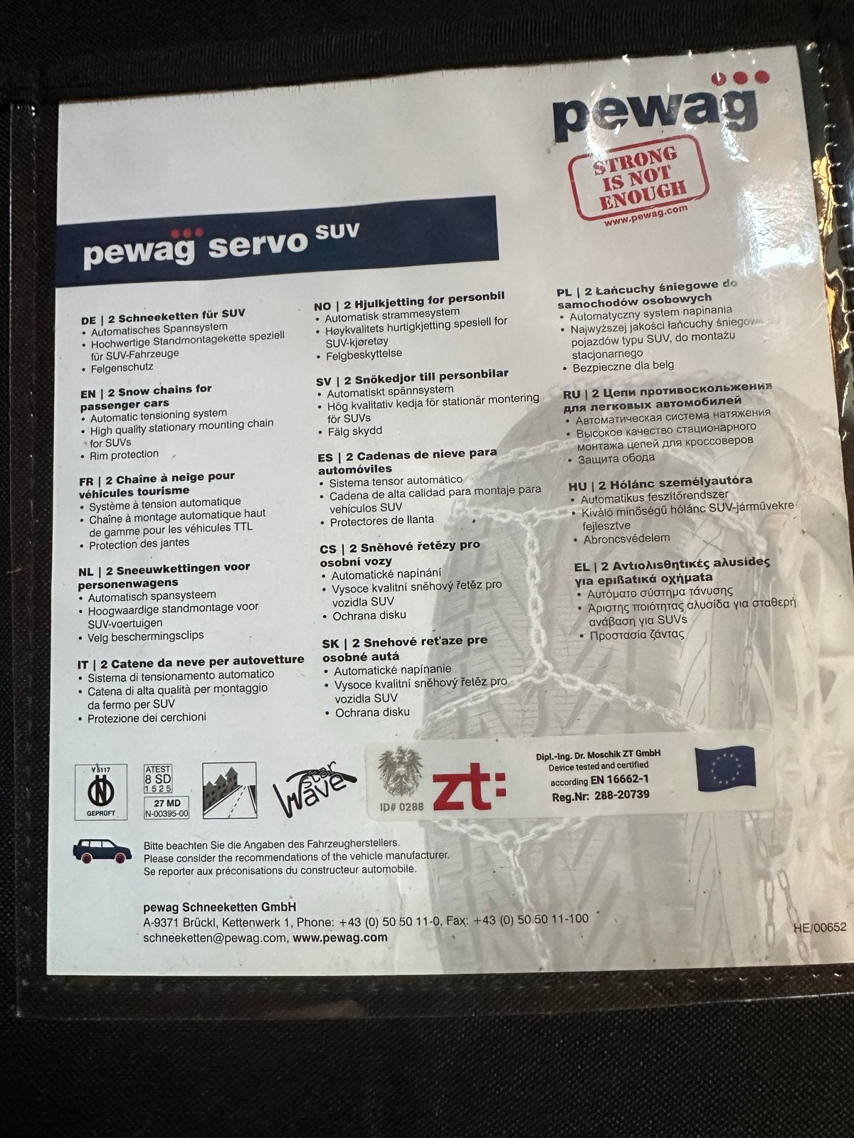 Pewag Servo SUV sneeuwkettingen - Nieuw in tas, Auto diversen, Sneeuwkettingen, Ophalen of Verzenden, Nieuw