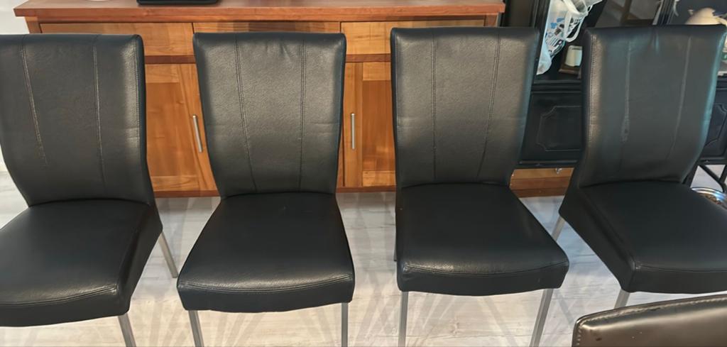 Stoelen 4 st, Huis en Inrichting, Stoelen, Ophalen, Zwart