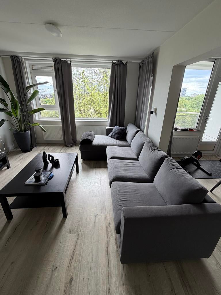 IKEA VIMLE 4-zitsbank met chaise longue - Gunnared Middengri, Huis en Inrichting, 250 tot 300 cm, 125 tot 150 cm, Ophalen of Verzenden