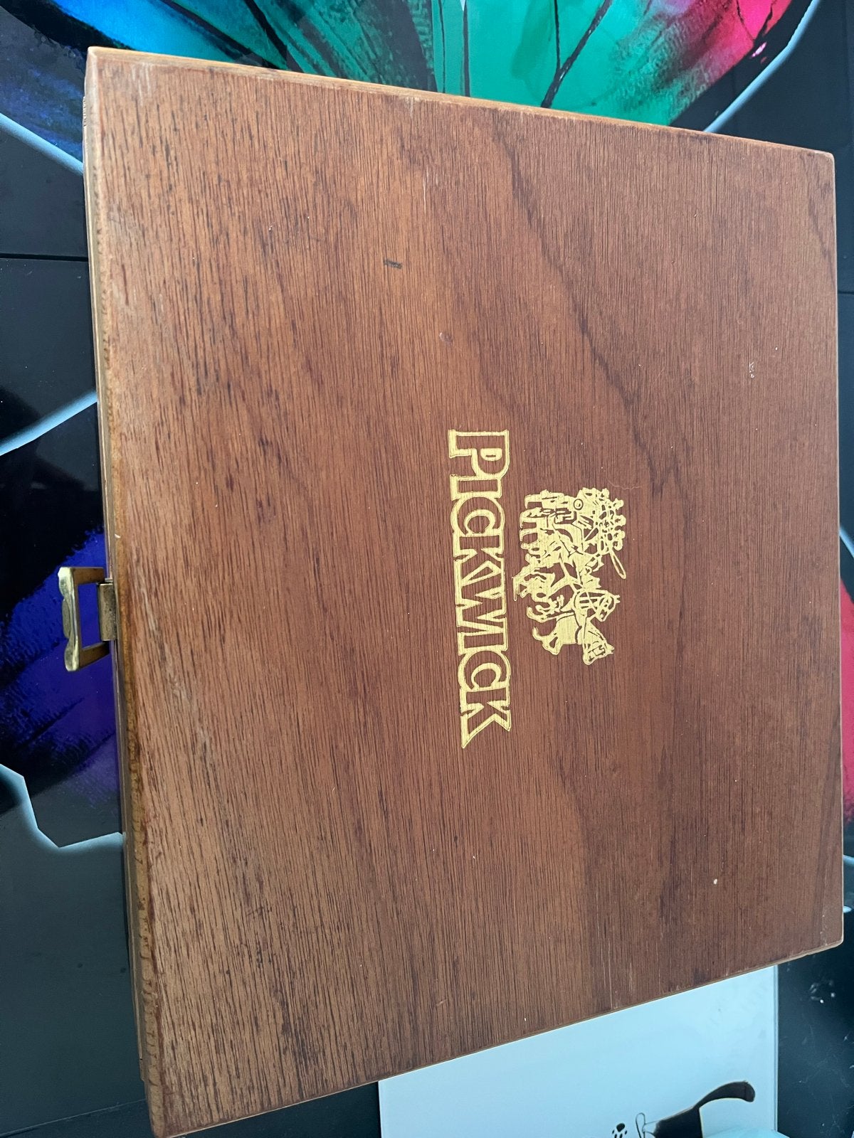 Pickwick theekist van hout met 12 vakken, Ophalen, Gebruikt, Hout, Theedoos