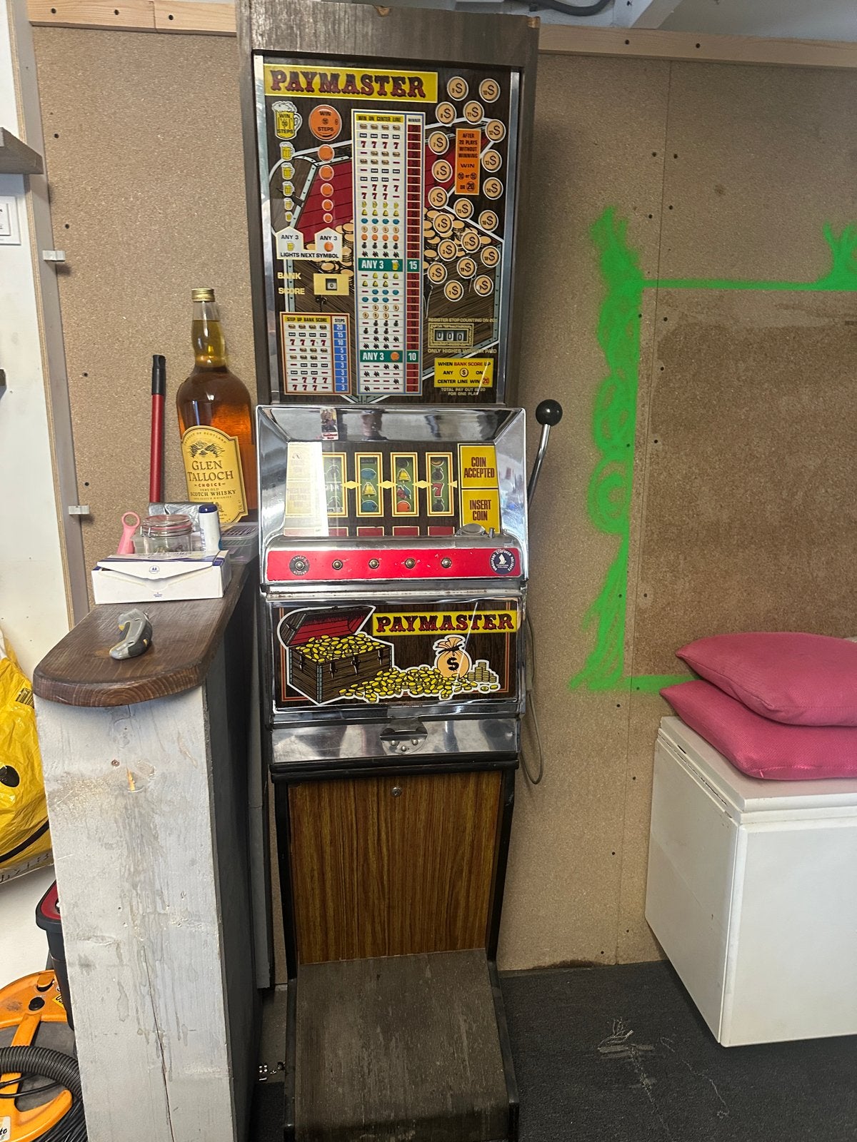 Vintage Paymaster Gokautomaat - Decoratief item, Verzamelen, Automaten | Gokkasten en Fruitautomaten, Overige munten, Ophalen