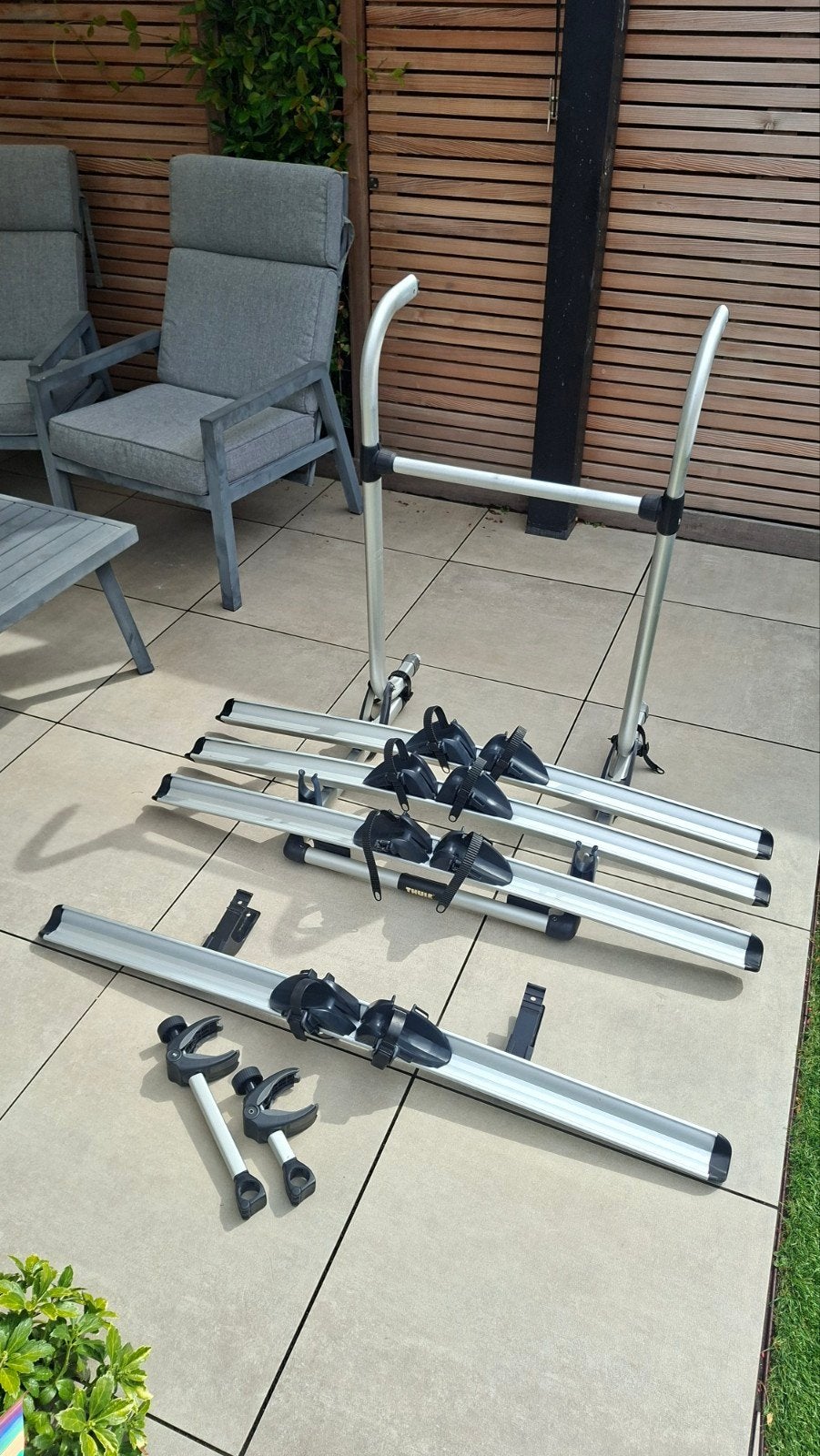 Thule Elite G2 Fietsenrek voor camper of caravan, 3 fietsen of meer, Gebruikt, Elektrische fiets, Achterklepdrager