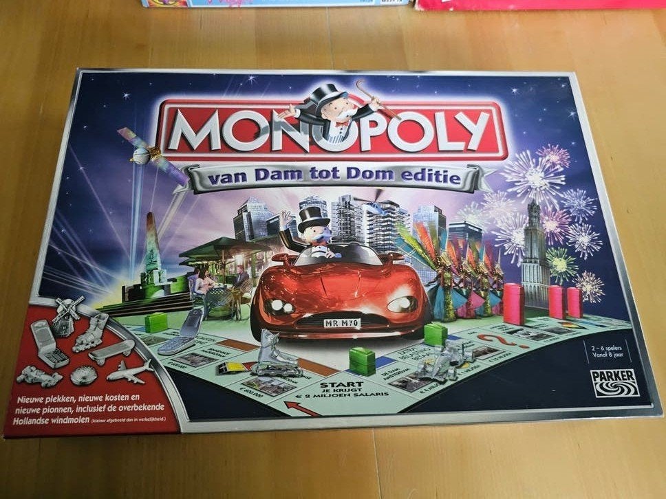 Monopoly: Van Dam tot Dom editie - Zo goed als nieuw, Ophalen of Verzenden, Zo goed als nieuw