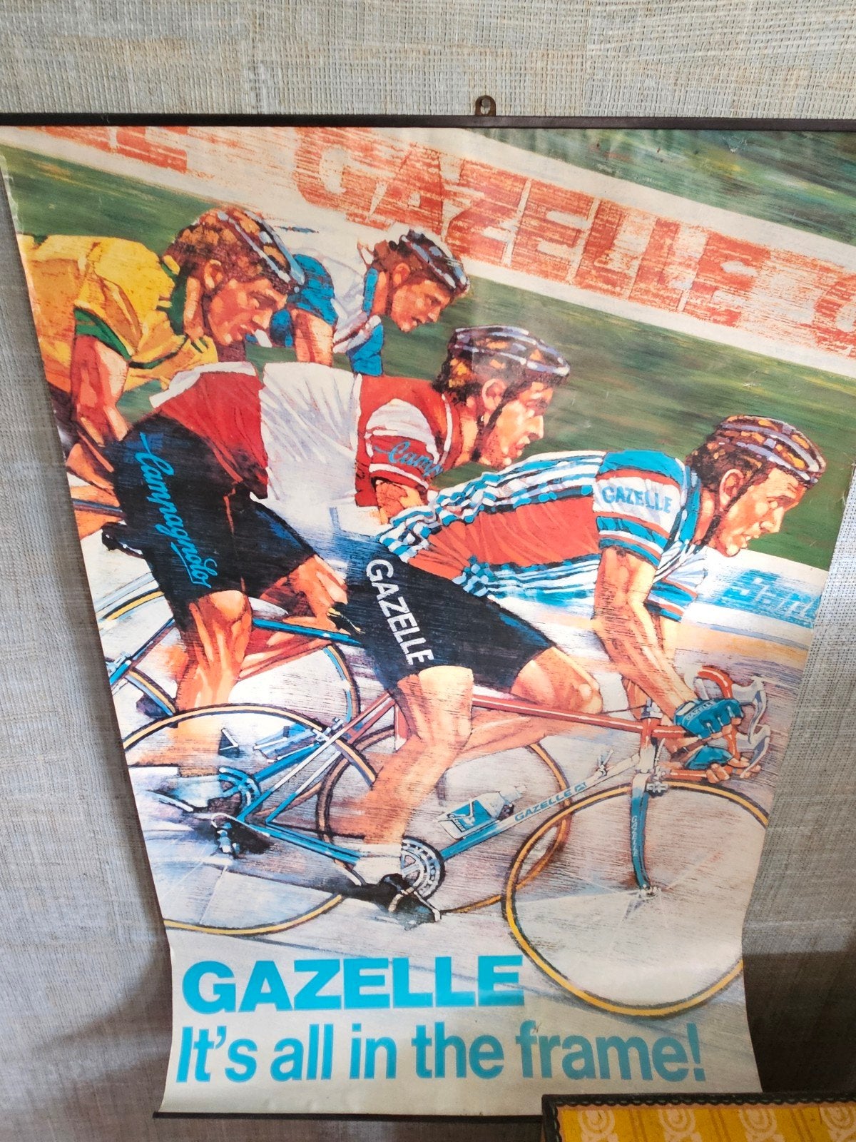 Gazelle  poster, Ophalen of Verzenden, Zo goed als nieuw, Reclamebord